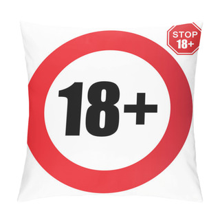 Personality  18+ Age Restriction Sign Pillow Covers