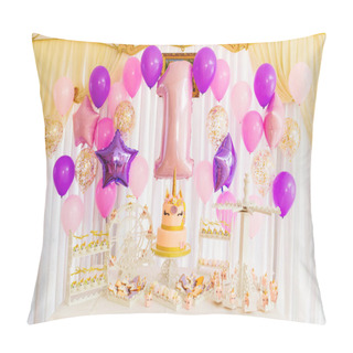 Personality  Many Balloons Inflated With Helium That Adorn The Candy Bar Pillow Covers