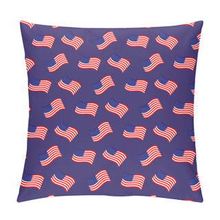Personality  Seamless Pattern Of American Native Flags Pillow Covers