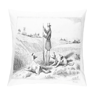 Personality  Hunting Retro And Old Image.  Pillow Covers