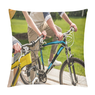 Personality  Couple Riding On Bicycles  Pillow Covers