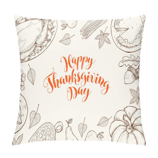 Personality  Happy Thanksgiving Poster Pillow Covers
