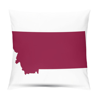 Personality  Map Of The U.S. State Of Montana Pillow Covers