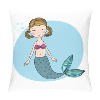 Personality  Beautiful Little Mermaid. Siren. Sea Theme. Pillow Covers
