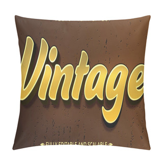 Personality  Antique Text Effect, Editable Vintage And Classic Customizable F Pillow Covers