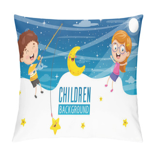 Personality  Vector Illustration Of Children Background Pillow Covers