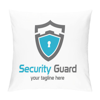 Personality  Security Guard Logo Design Vector. Pillow Covers