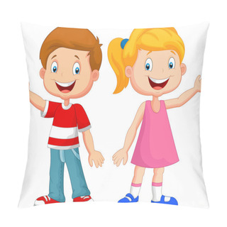 Personality  Cute Children Waving Hand Pillow Covers
