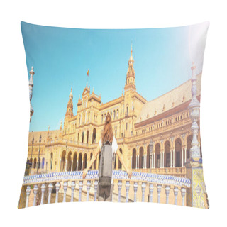 Personality  Tour Tourism At Seville In Spain Pillow Covers