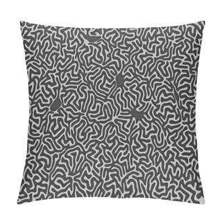 Personality  Wavy Organic Rounded Line Maze Pattern 3d Rendering Pillow Covers
