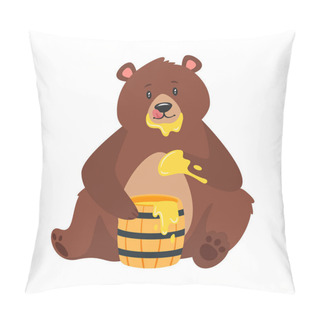 Personality  Cartoon Brown Grizzly Bear Pillow Covers