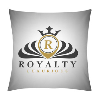 Personality  Letter R Logo - Classic Luxurious Style Logo Template Pillow Covers