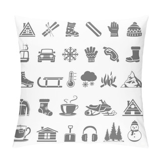 Personality  Black Icons - Winter Pillow Covers