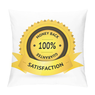Personality  Vector Money Back Label. Pillow Covers
