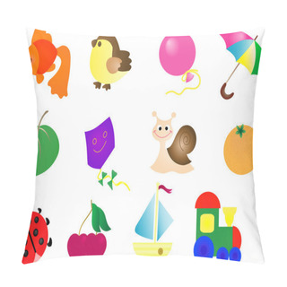 Personality  Abstract Toy Vector Icon Set Pillow Covers