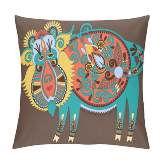 Personality  Ukrainian Traditional Tribal Art In Karakoko Style, Folk Ethnic Pillow Covers