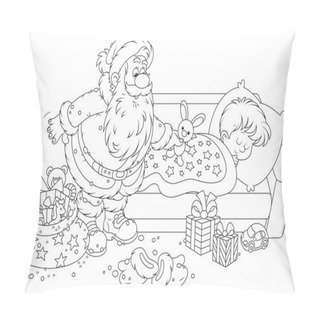 Personality  Santa With Gifts For A Child Pillow Covers