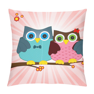 Personality  Owls In Love Pillow Covers