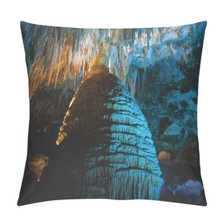 Personality  The Massive Stalagmite Called Temple Of The Sun, Carlsbad Caverns National Park Pillow Covers