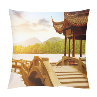 Personality  China Hangzhou West Lake Landscape Pillow Covers
