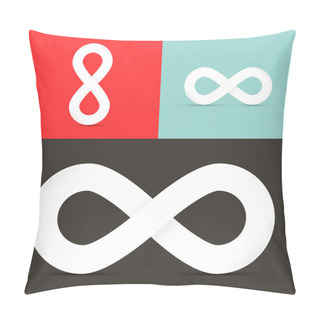 Personality  Vector Infinity Symbols Set On Retro Background  Pillow Covers