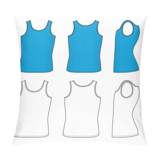Personality  Blue Vest Pillow Covers