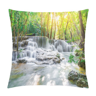 Personality  Huay Mae Kamin Waterfall At Kanchanaburi In Thailand Pillow Covers