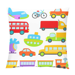 Personality  Cartoon Vector Transportation Set Pillow Covers