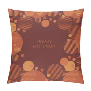 Personality  Funky Circles Frame Pattern For Card And Invitation Pillow Covers