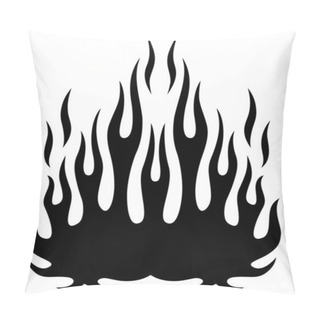 Personality  Tribal Flames Silhouette Vector Art Isolated On White Background. Can Be Used For Hotrod And Muscle Car Painting And Decoration. Pillow Covers