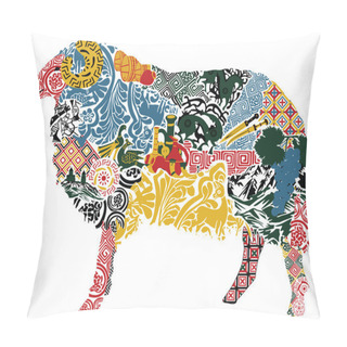 Personality  Sheep In The Georgian Motive Pillow Covers