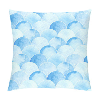 Personality  Seamless Watercolor Scales Pattern Pillow Covers