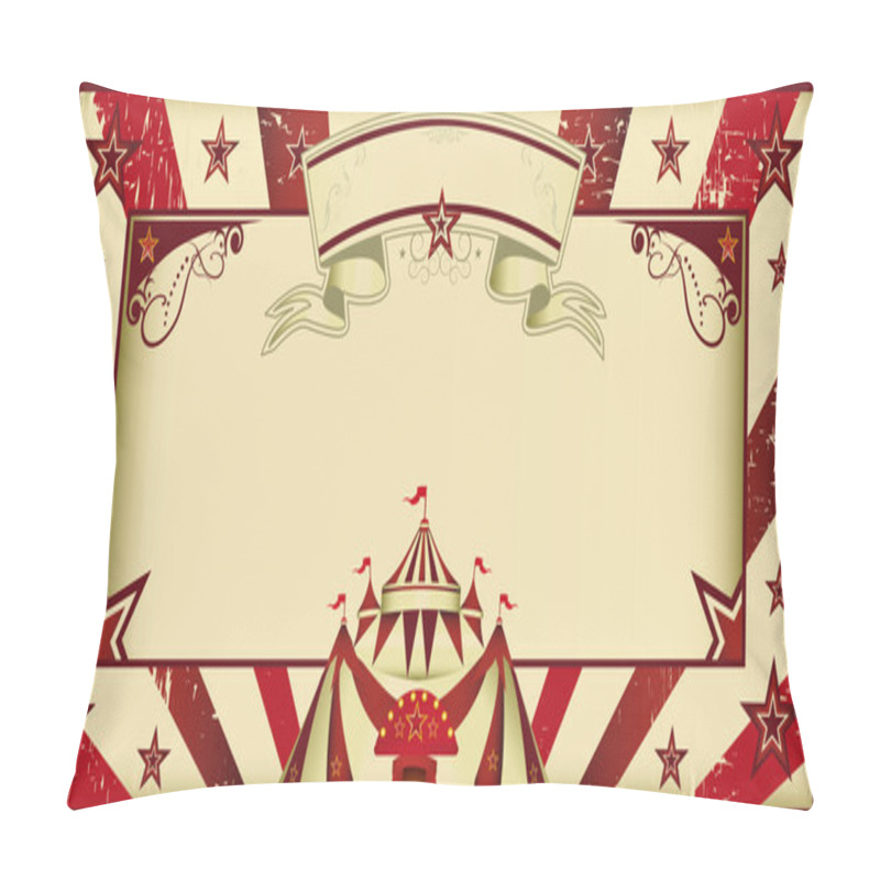 Personality  Red vintage circus invitation pillow covers