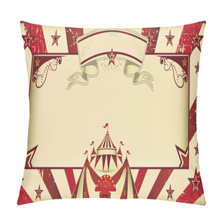 Personality  Red Vintage Circus Invitation Pillow Covers