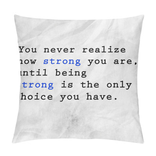 Personality  Inspirational Motivating Quote On Old Paper Background Pillow Covers