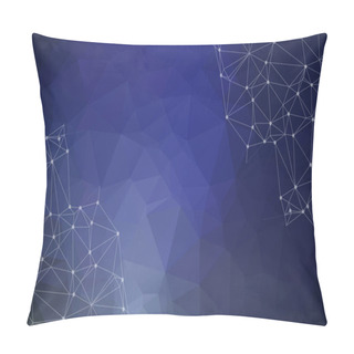 Personality  Abstract Polygonal Linear Digital Texture Pattern Technology Concept Background Pillow Covers