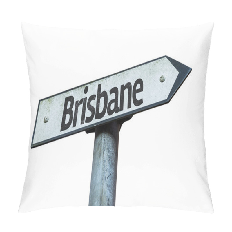 Personality  Text:Brisbane on sign pillow covers