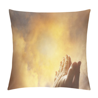 Personality  Praying Hands In Sky Pillow Covers