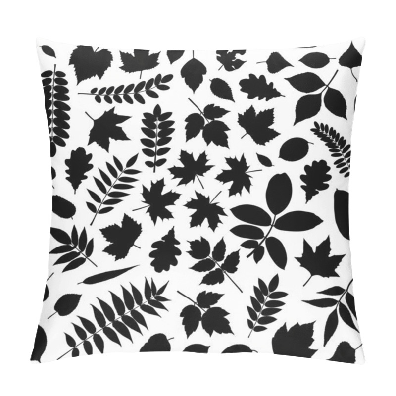 Personality  Collection Of Leaf Silhouettes Pillow Covers