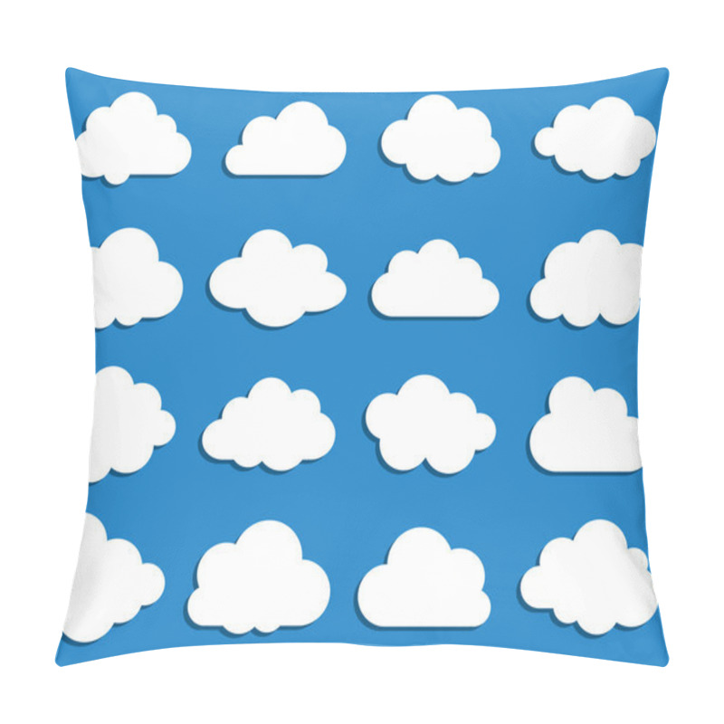 Personality  Collection Of Vector Clouds Pillow Covers