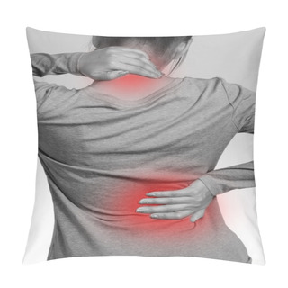 Personality  Female With Pain Back Pain And Neck Pain Pillow Covers