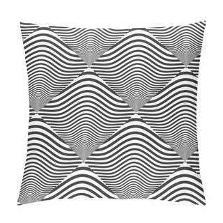 Personality  Black And White Op Art Design Pillow Covers