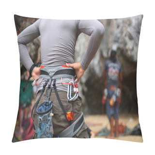 Personality  Rock Climber Gear. Pillow Covers