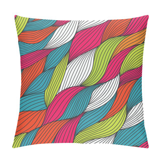Personality  Vector Seamless Abstract Hand-drawn Striped Pattern Pillow Covers