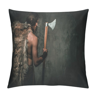 Personality  Furious Viking With Cold Weapon Pillow Covers