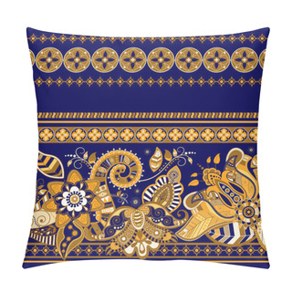 Personality  Striped Seamless Ethnic Pattern. Paisley Wallpaper Pillow Covers