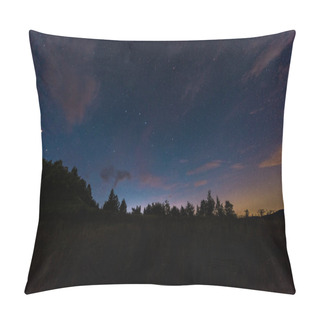 Personality  Blue Sky With Shining Stars And Clouds At Night  Pillow Covers