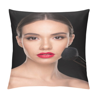 Personality  Woman Applying Makeup Pillow Covers