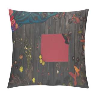 Personality  Autumn Composition And Blank Card Pillow Covers