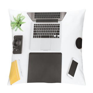 Personality  Wireless Devices On Workplace Pillow Covers